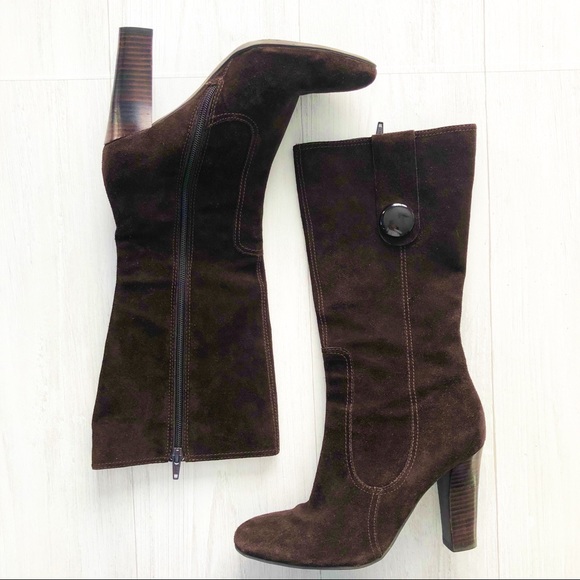 Franco Sarto Shoes - Franco Sarto Lilith Suede Heeled Boot SZ 7.5